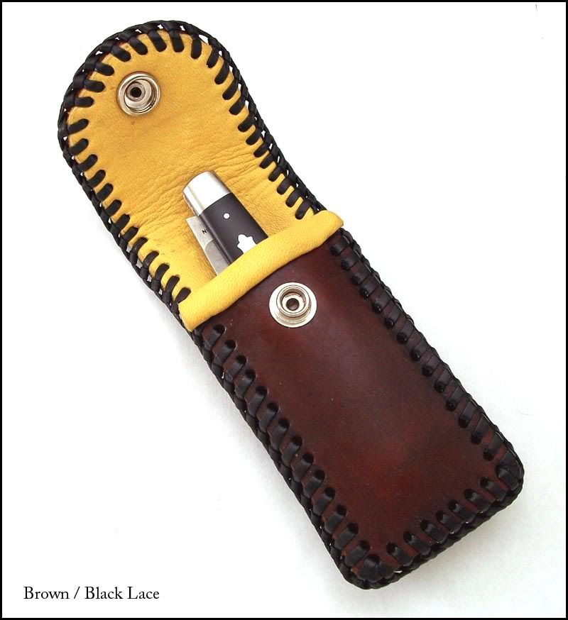 Custom Leather Pocket Knife Sheaths & Cases