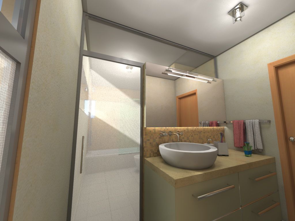 Diseño de Baño, Renders 3D. Diseño de Baño, Renders 3D.