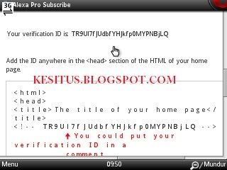 Alexa9 kesitus.blogspot.com, Cara Daftar Dan Verifikasi Blog Di Alexa