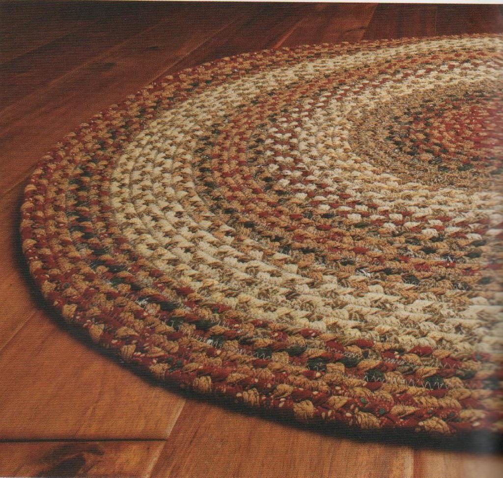 Cotton Braid Braided Area Floor Rugs Accent Cabin Cottage Rustic Green