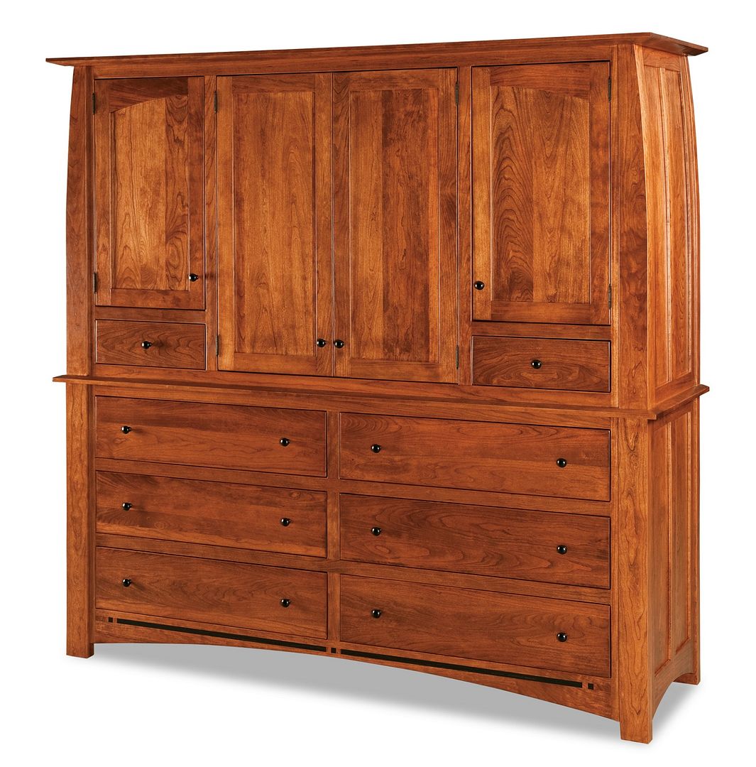 Luxury Amish Rustic Panel Boulder Creek Bedroom Set Solid Wood Full