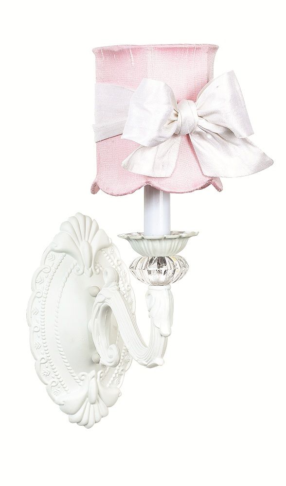 Kids White Wall Sconce Nursery Lighting Bedroom Light Fixture Powder