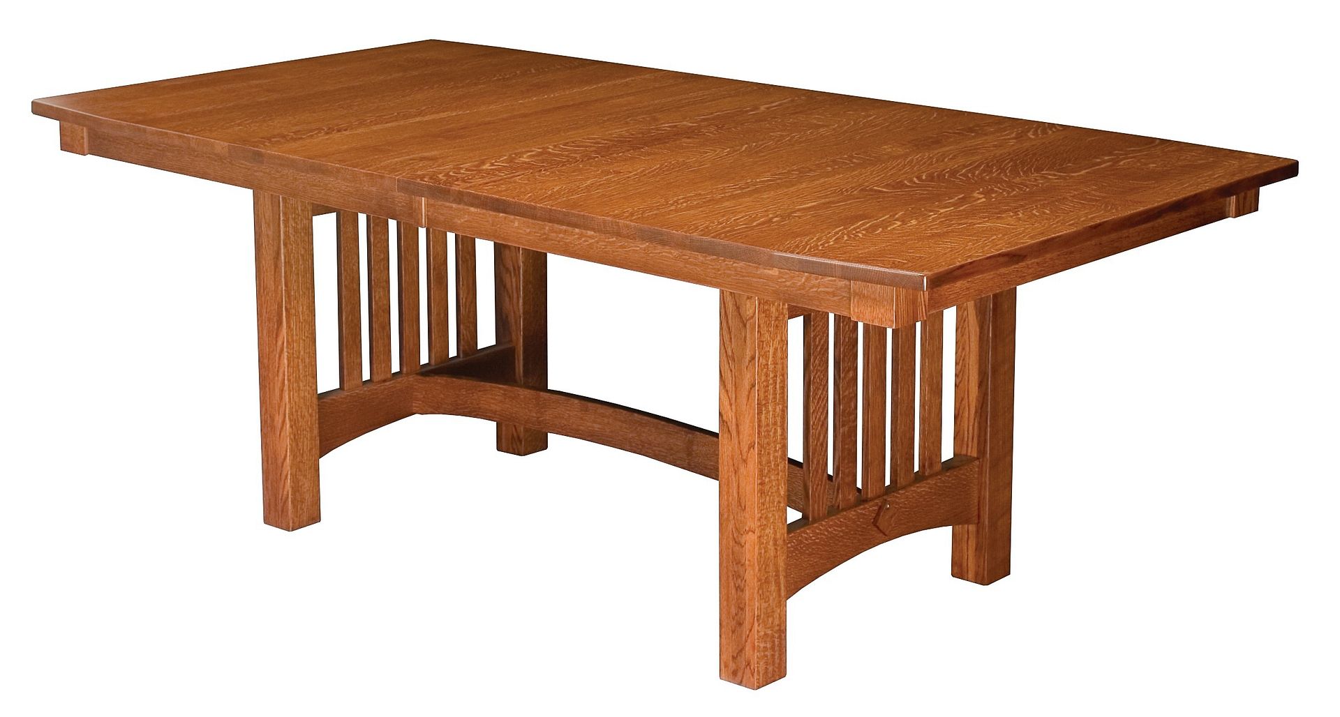 Amish Mission Bellingham Trestle Dining Table Solid Wood Oak Cherry