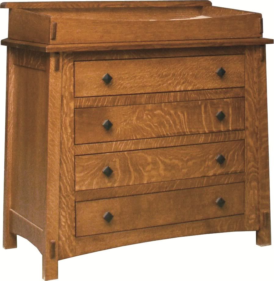 Amish Baby Furniture Crib Changer Solid Wood Nursery Set Conversion