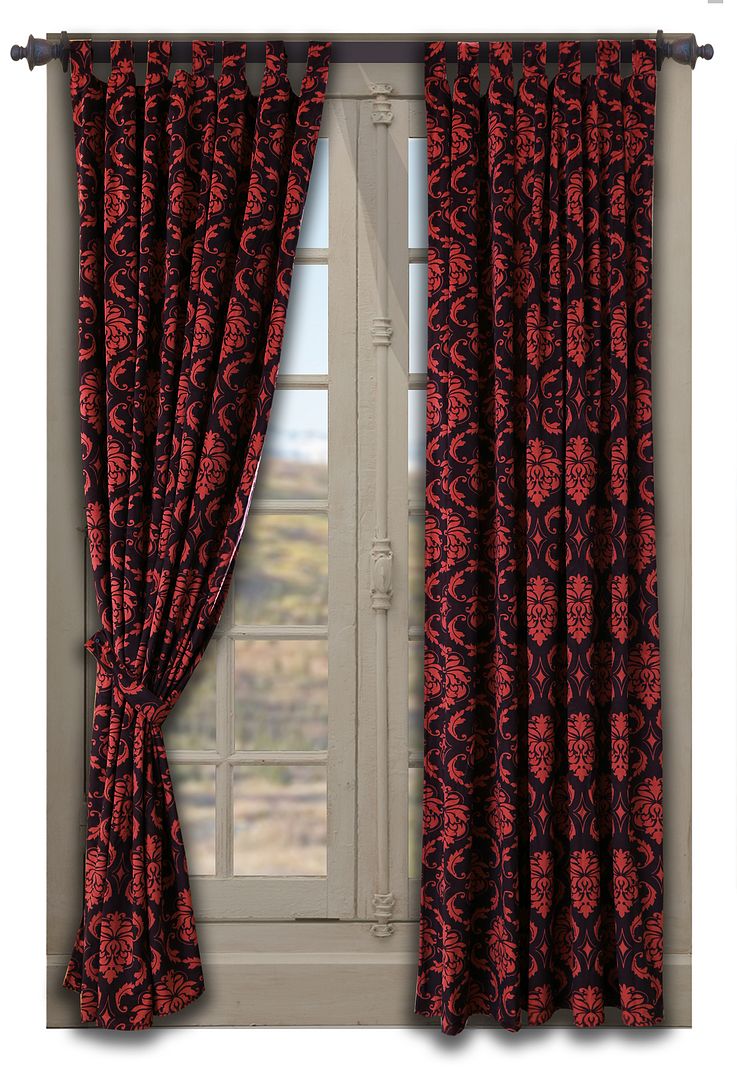 Rustic Queen Lodge Western Red Damask Bedding Set Brown Fringe Cabin eBay