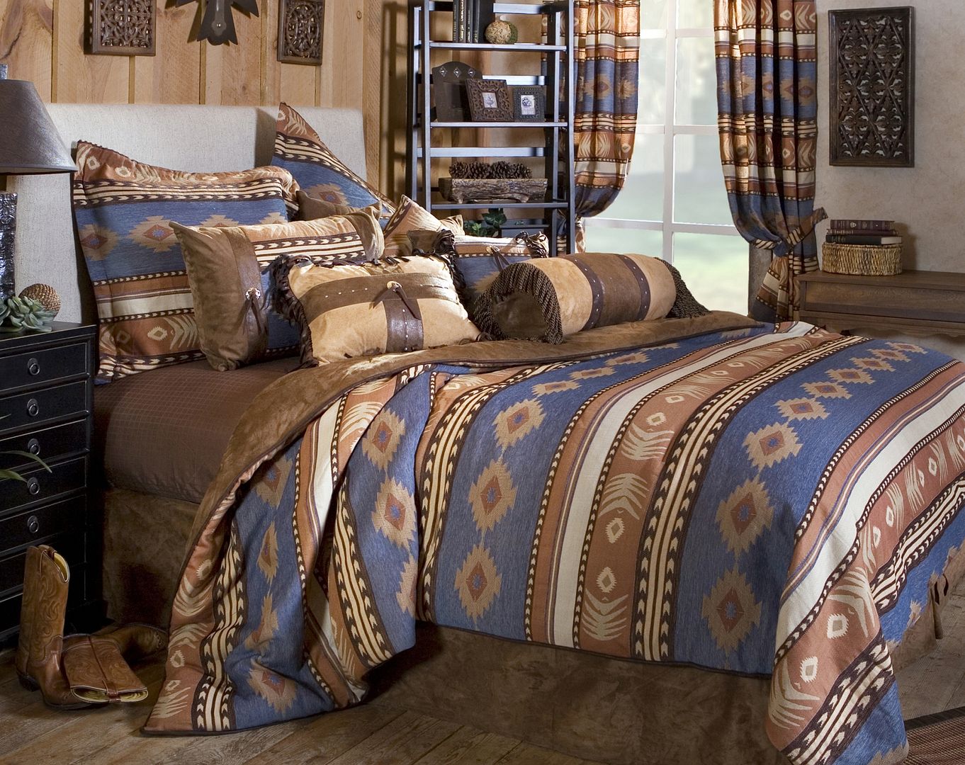 Western Southwest Sierra Bedding Set Twin Queen King Rustic Cabin Lodge