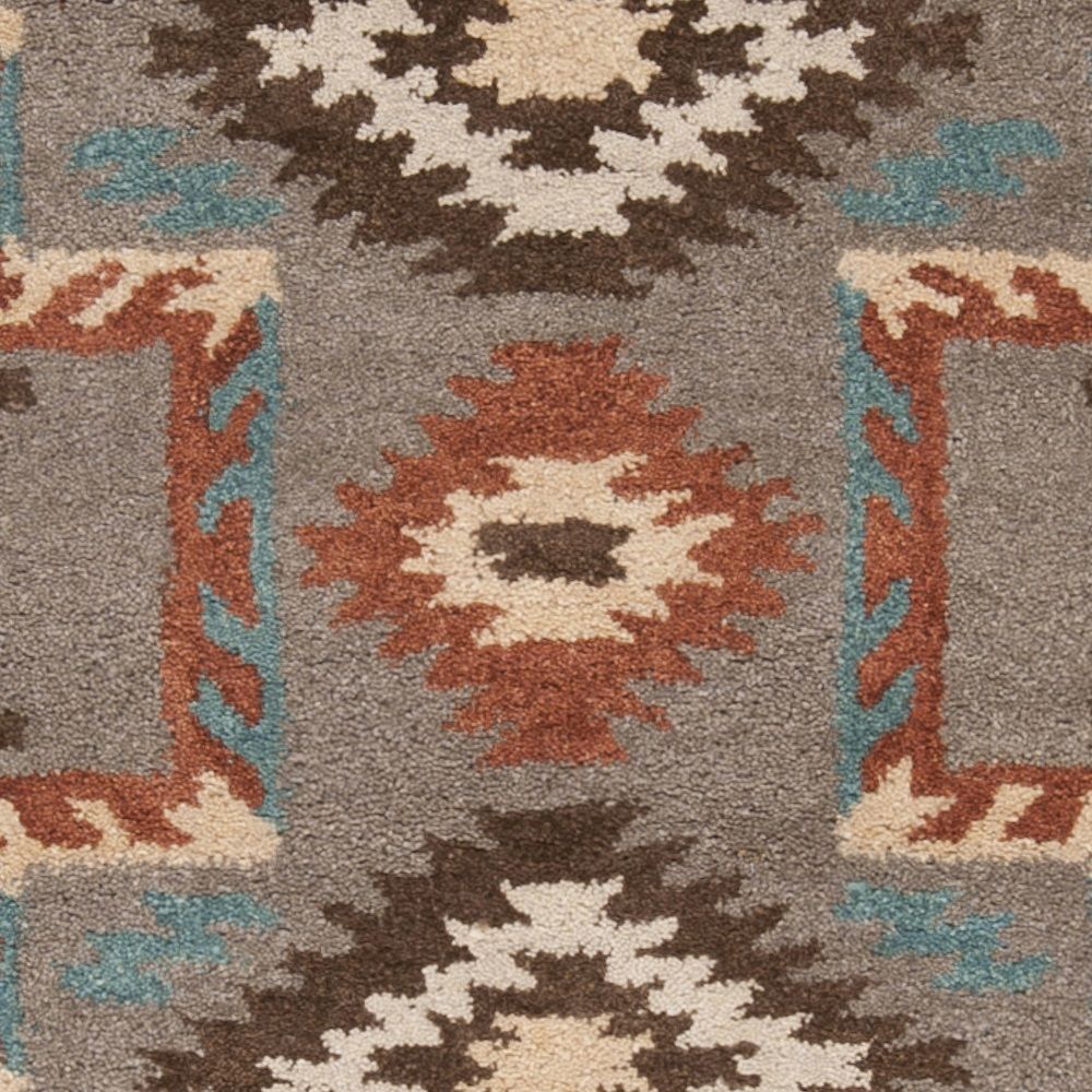Plush Wool Southwest Print Area Floor Rug Rectangle Brown Blue Rustic Cabin Home eBay