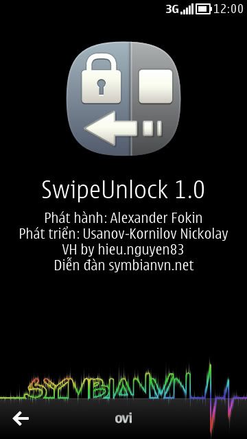 [Symbian] SwipeUnlock v1.0 - Mở khóa phong cách Meego