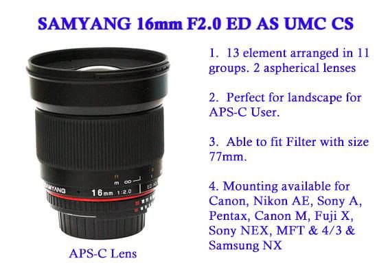 Samyang 16mm f/2