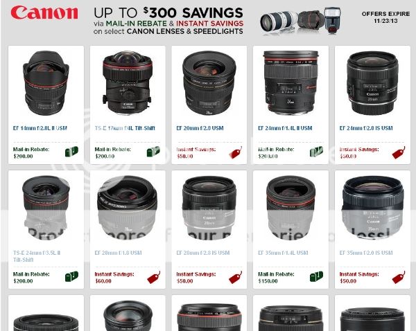 Canon Instant and Mail-In Rebates