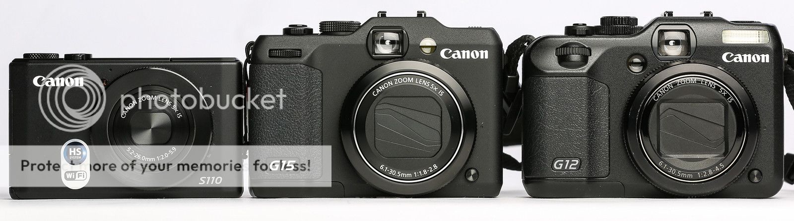 Canon PowerShot G15 vs G12 vs S110 Comparison