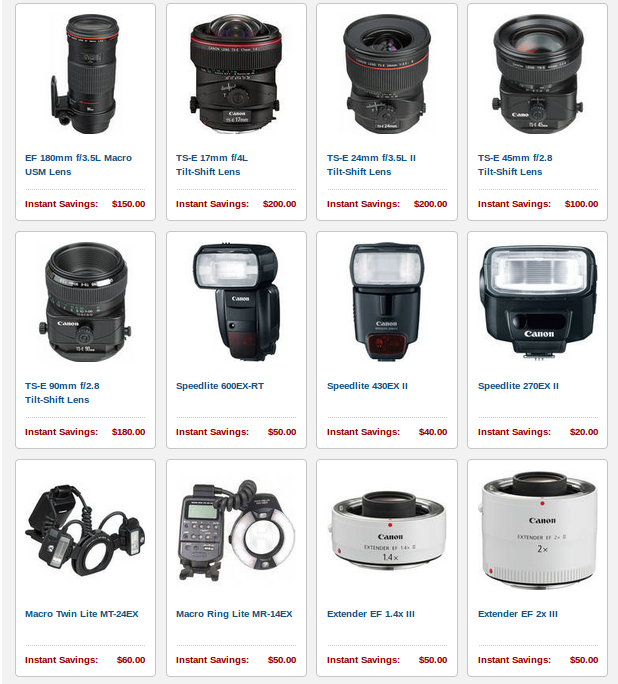 Canon Lens Rebates