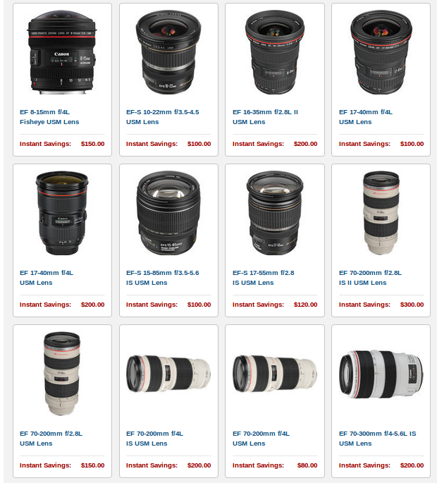 Canon Lens Rebates