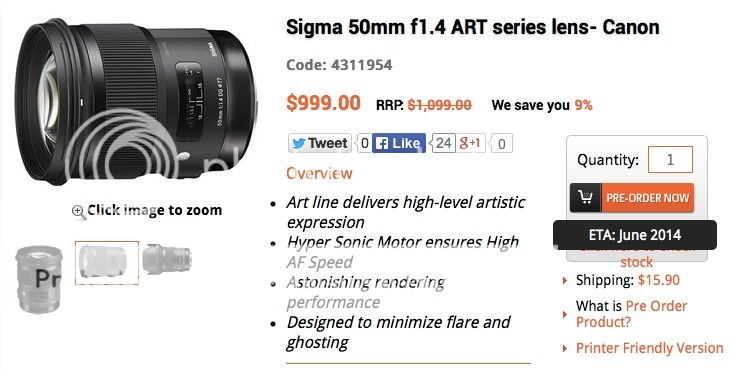 Sigma 50mm f/1.4 Art