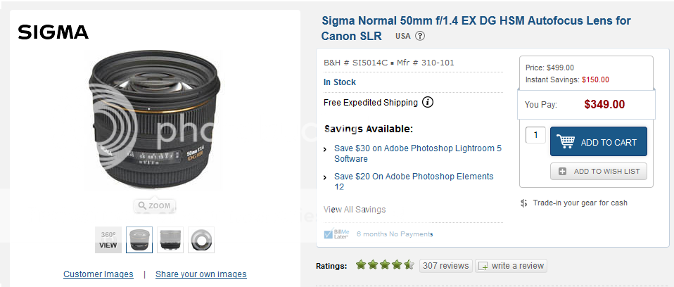 Sigma 50mm f/1.4 EX DG 