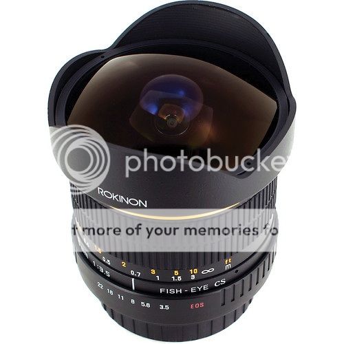 Rokinon 8mm Ultra Wide Angle f/3.5 Fisheye Lens