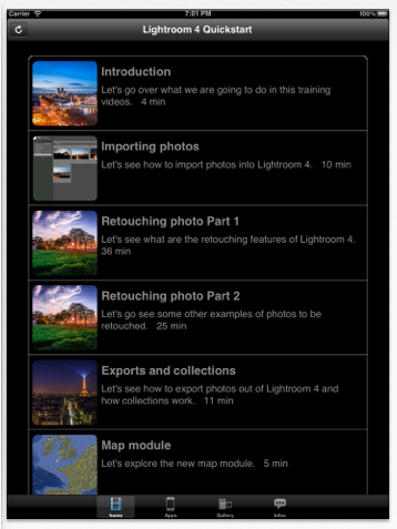 Quickstart Lightroom 4 iPad App Temporarily Free