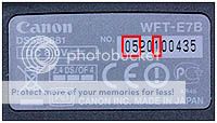 Canon Product Advisory: WFT-E7B Wireless File Transmitter rubber part is discolouring