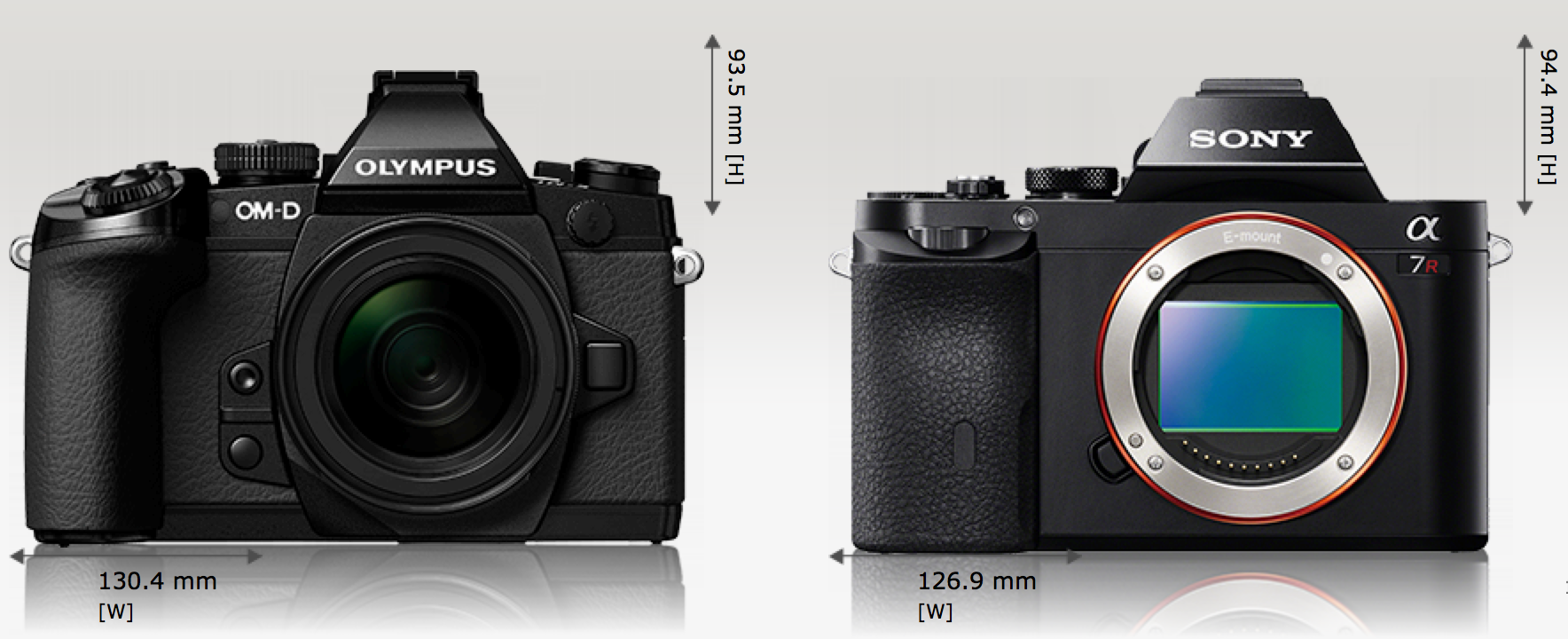 micro four thirds vs full frame sensor size