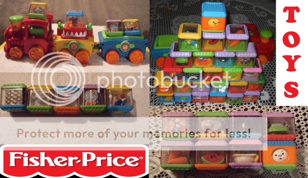 Fisher Price Peek a Blocks Press & Go Train Electronic Circus Train