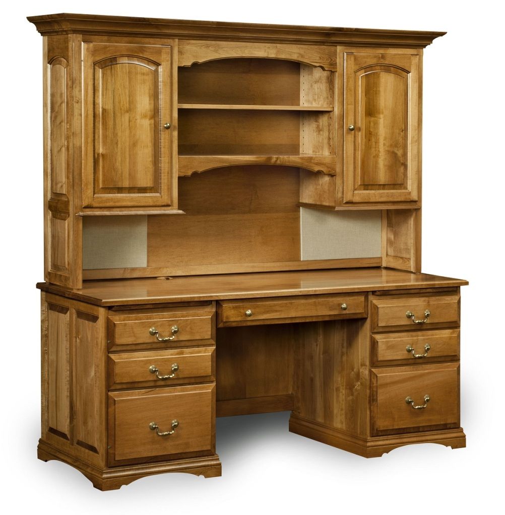 Amish Traditional Executive Computer Desk Hutch Home Office Solid