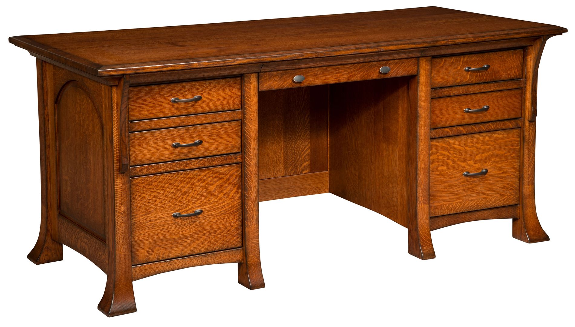 Amish Traditional Executive Desk Breckenridge Solid Wood Office