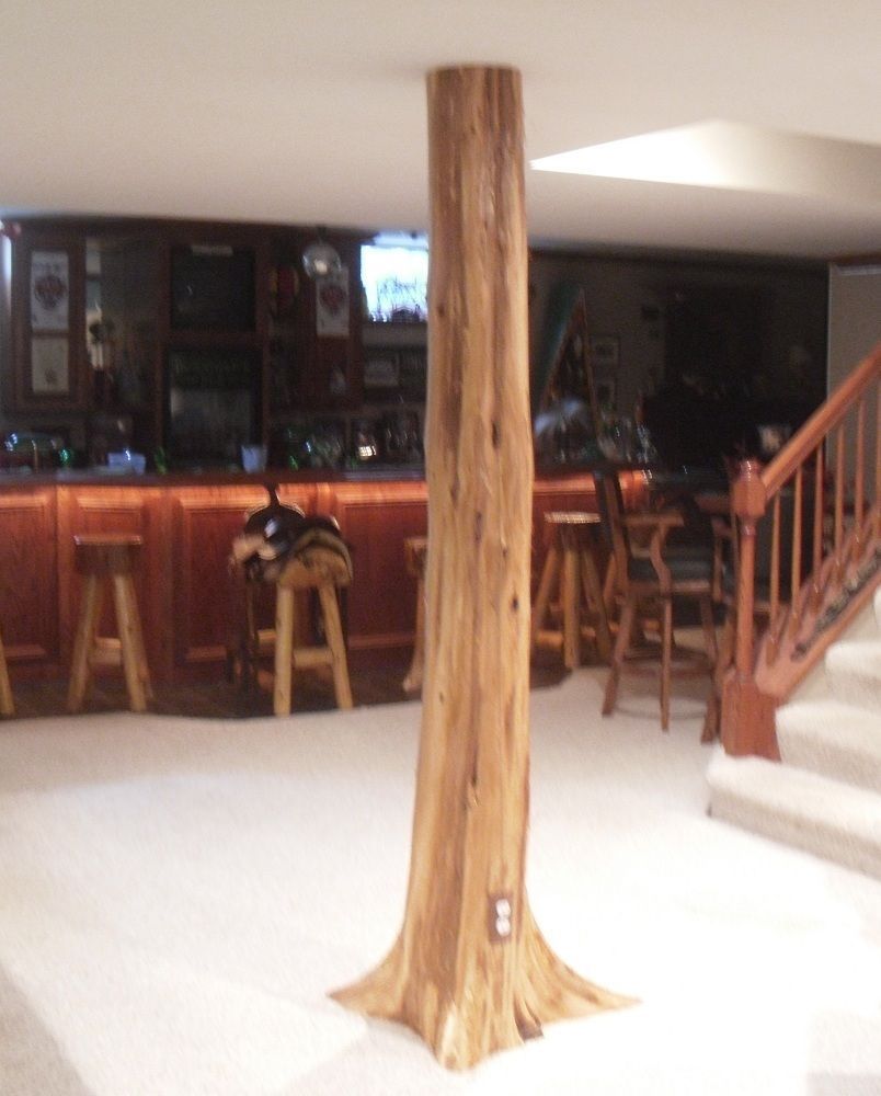 Authentic Cedar Basement Pole Covers Support Post Wrap Rustic Lodge Tree Ebay