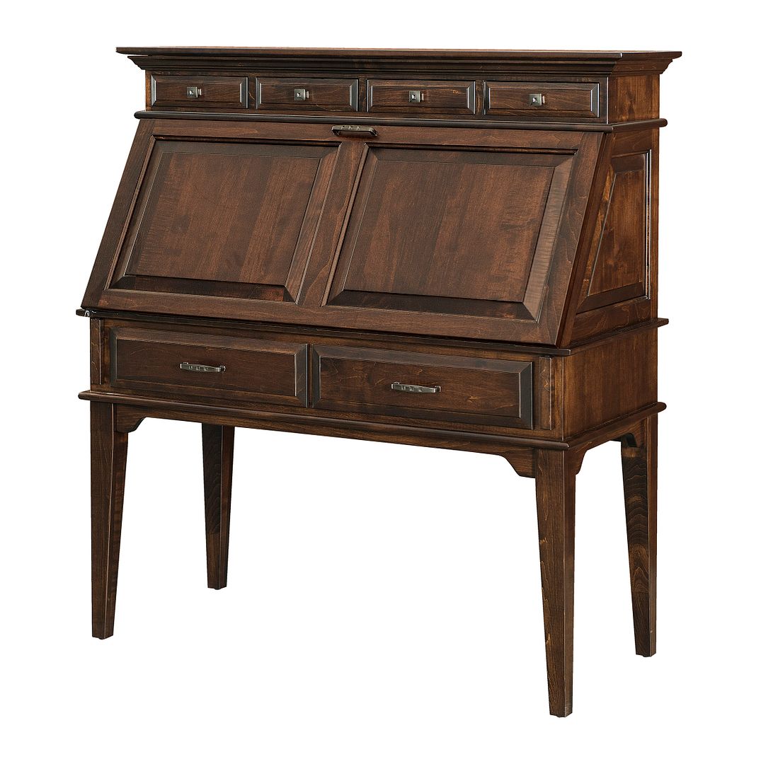 Details About Amish Traditional Secretary Writing Desk Lift Lid Letter Slots Solid Wood Usa