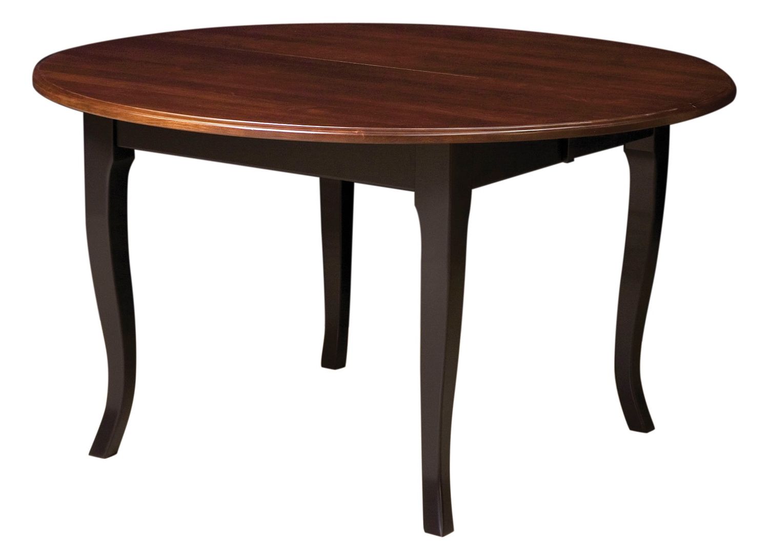 Amish Round Dining Table Chairs Set Solid Wood Leg 2 Tone Modern Country Black